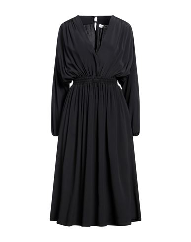Mauro Grifoni Grifoni Woman Midi Dress Black Size 4 Acetate, Silk