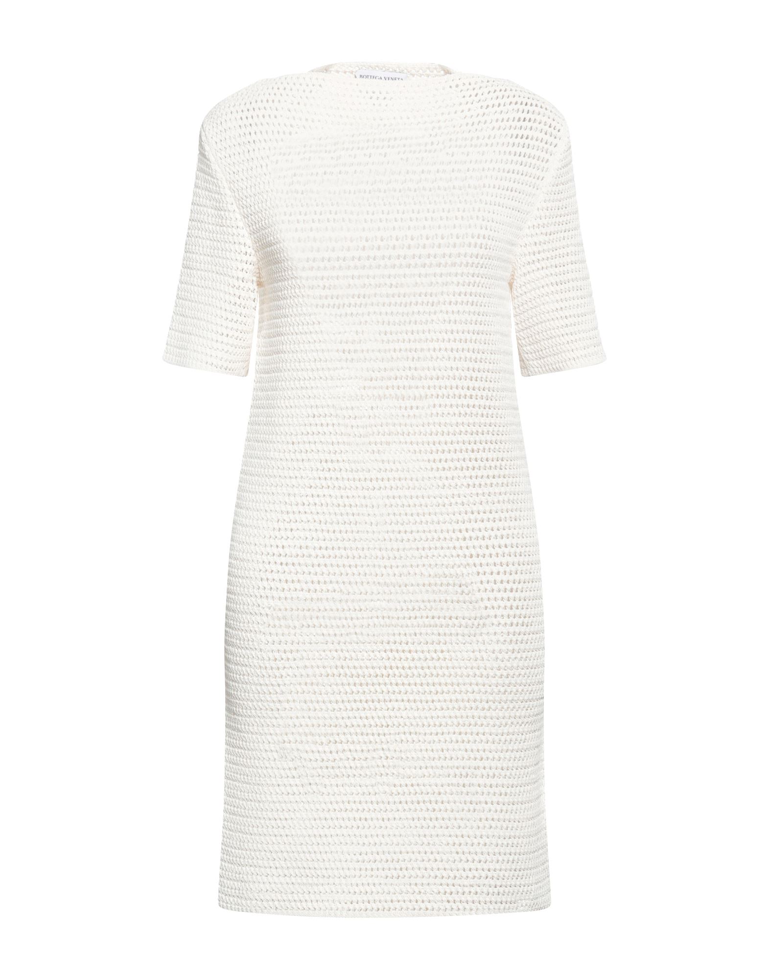 Bottega Veneta Crochet White Dress In Ivory