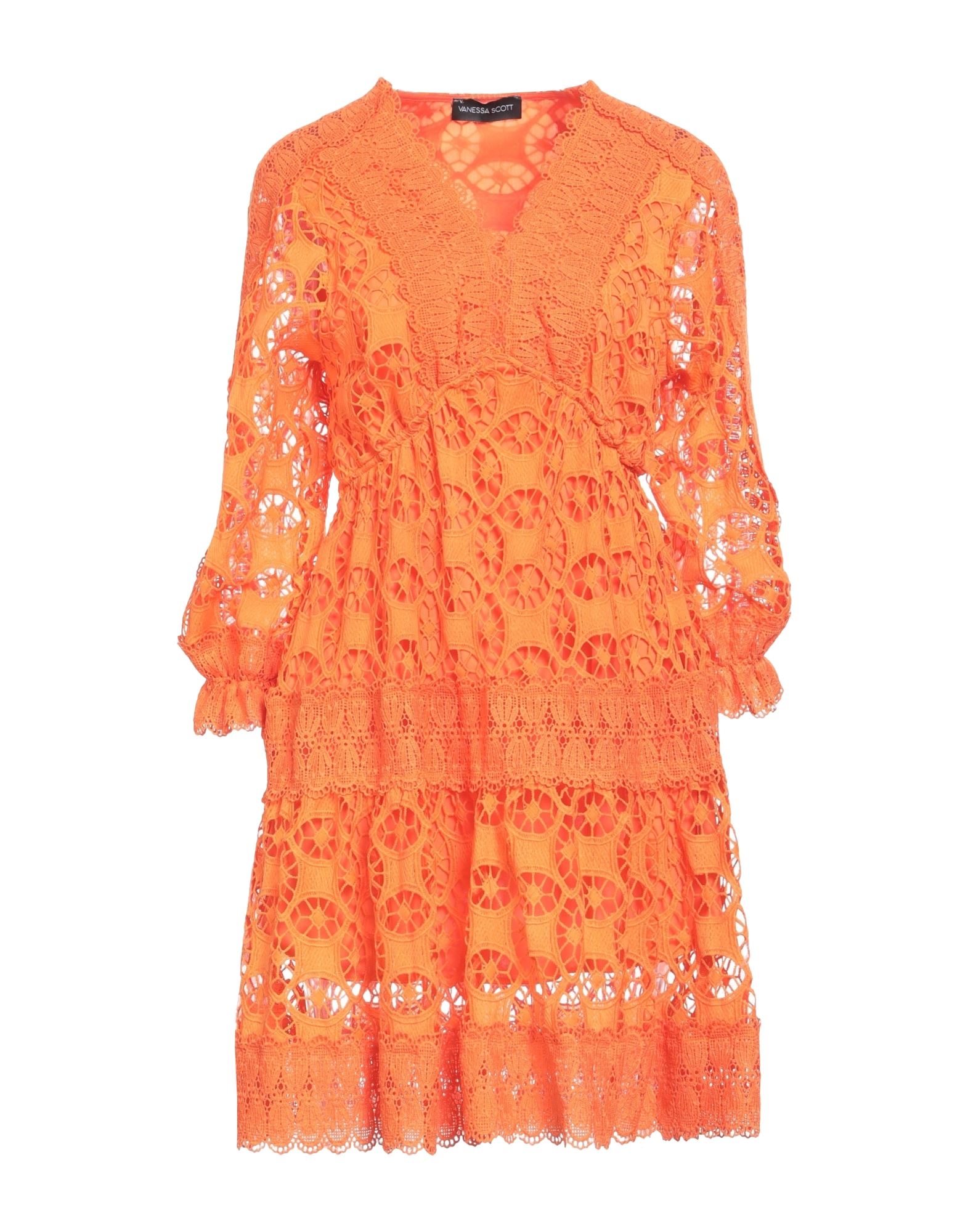 Vanessa Scott Short Dresses In Orange