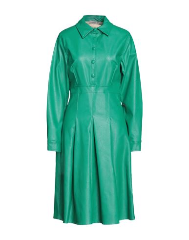 Boutique De La Femme Woman Midi Dress Green Size S/m Viscose, Polyurethane