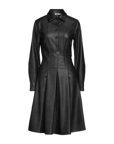 Boutique De La Femme Woman Midi Dress Black Size S/m Viscose, Polyurethane