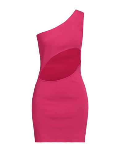 Shop Akep Woman Mini Dress Fuchsia Size 8 Viscose, Polyester In Pink