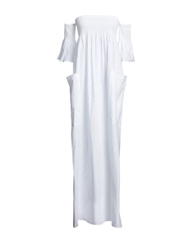 Semicouture Woman Long Dress White Size 10 Cotton