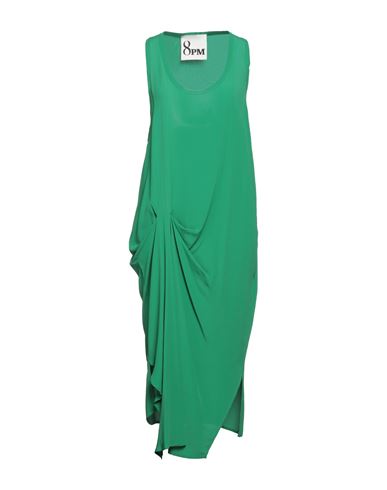 8pm Woman Midi Dress Green Size L Acetate, Silk