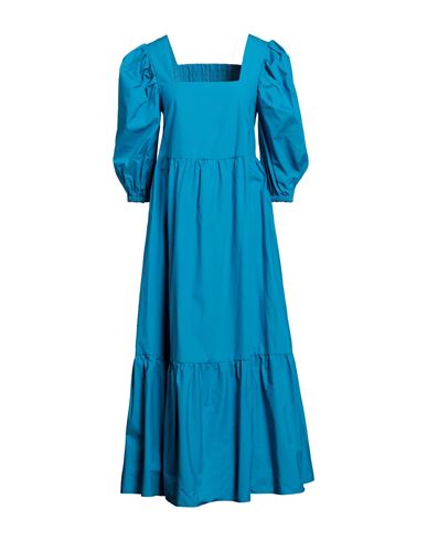 Mariuccia Woman Maxi Dress Azure Size S Cotton In Blue