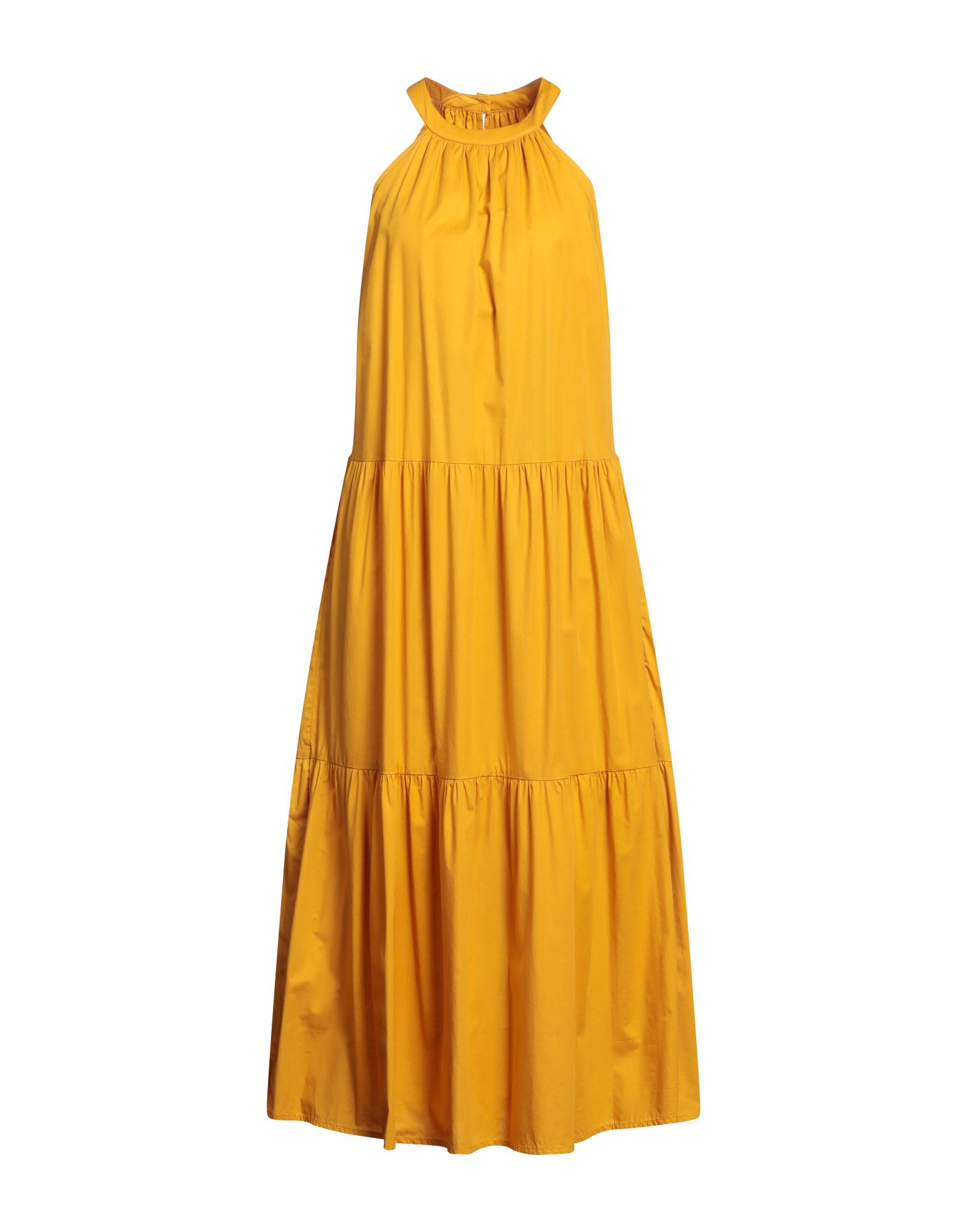 Alpha Studio Midi Dresses In Yellow