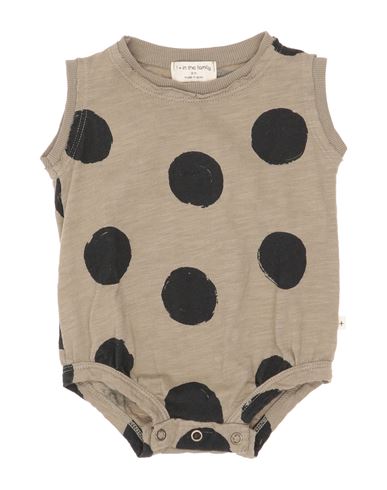 1+ In The Family 1 + In The Family Newborn Girl Baby Bodysuit Military Green Size 3 Cotton, Elastane