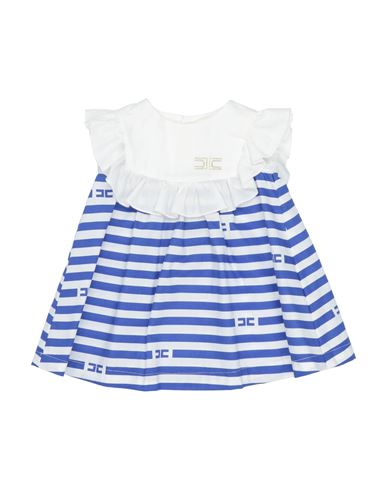 Elisabetta Franchi Newborn Girl Baby Dress Blue Size 1 Cotton