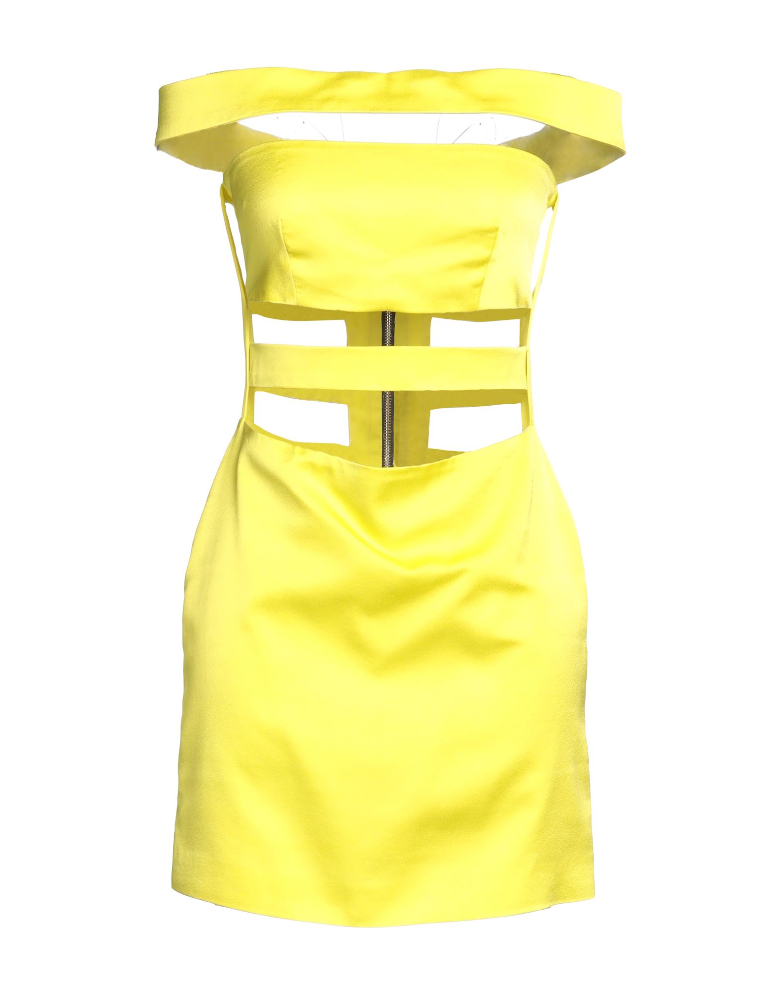 Shop Nineminutes Woman Mini Dress Yellow Size 8 Polyester, Elastane