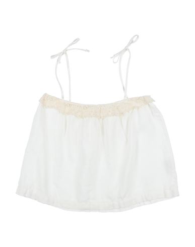 Babe And Tess Babies' Babe & Tess Toddler Girl Top Ivory Size 5 Linen In White