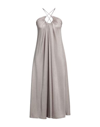Isabelle Blanche Paris Woman Maxi Dress Beige Size M Acetate, Polyamide, Polyester