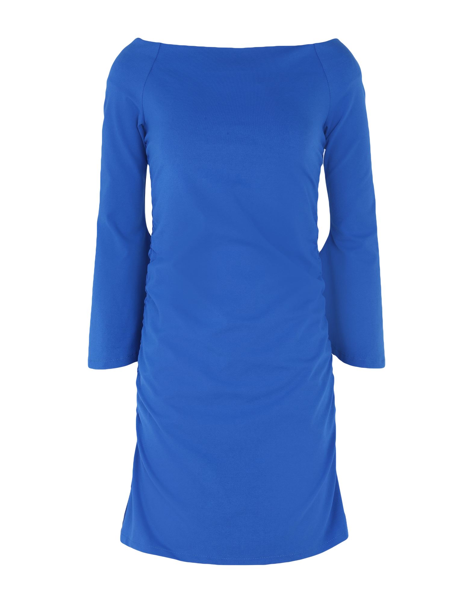 Merci .., Woman Mini Dress Bright Blue Size 4 Cotton, Nylon, Elastane