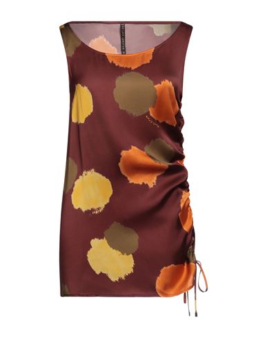 Manila Grace Woman Short Dress Brown Size 2 Viscose