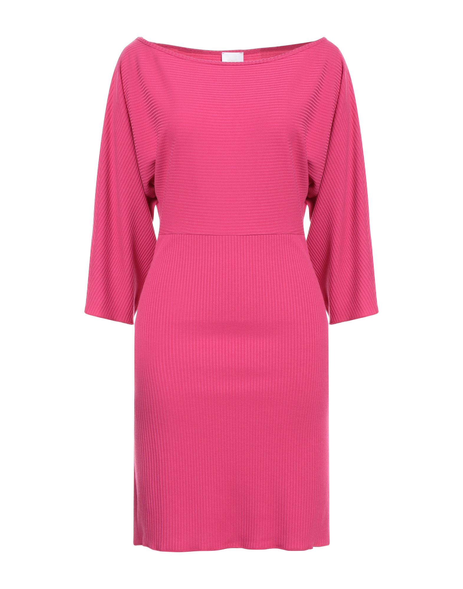 Shop Merci .., Woman Mini Dress Fuchsia Size 6 Polyester, Viscose, Elastane In Pink