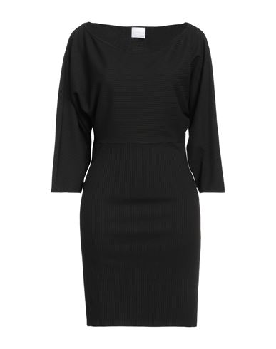 Merci .., Woman Mini Dress Black Size 4 Polyester, Viscose, Elastane