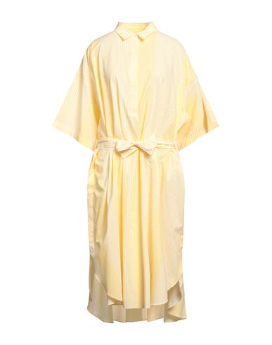 Maison Kitsuné Woman Midi Dress Yellow Size 8 Cotton