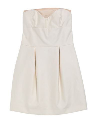 Dsquared2 Woman Mini Dress Ivory Size 2 Cotton, Elastane In White