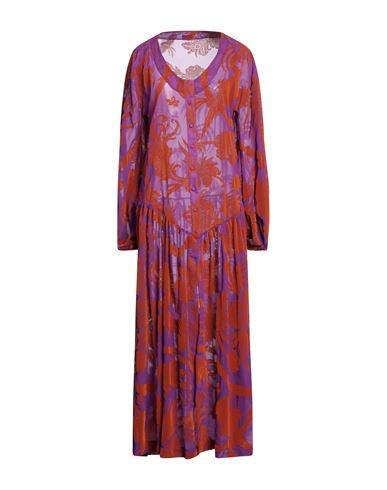 Me Fui Woman Long Dress Mauve Size M/l Polyester, Polyamide In Purple