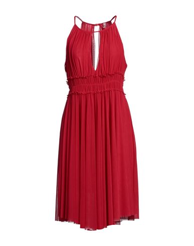White Wise Woman Midi Dress Red Size 4 Polyester