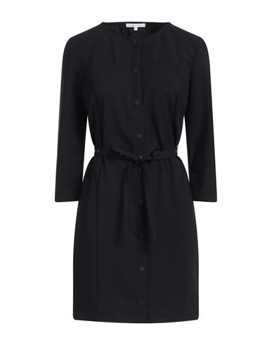Shop Patrizia Pepe Woman Mini Dress Black Size 6 Polyester, Virgin Wool, Elastane