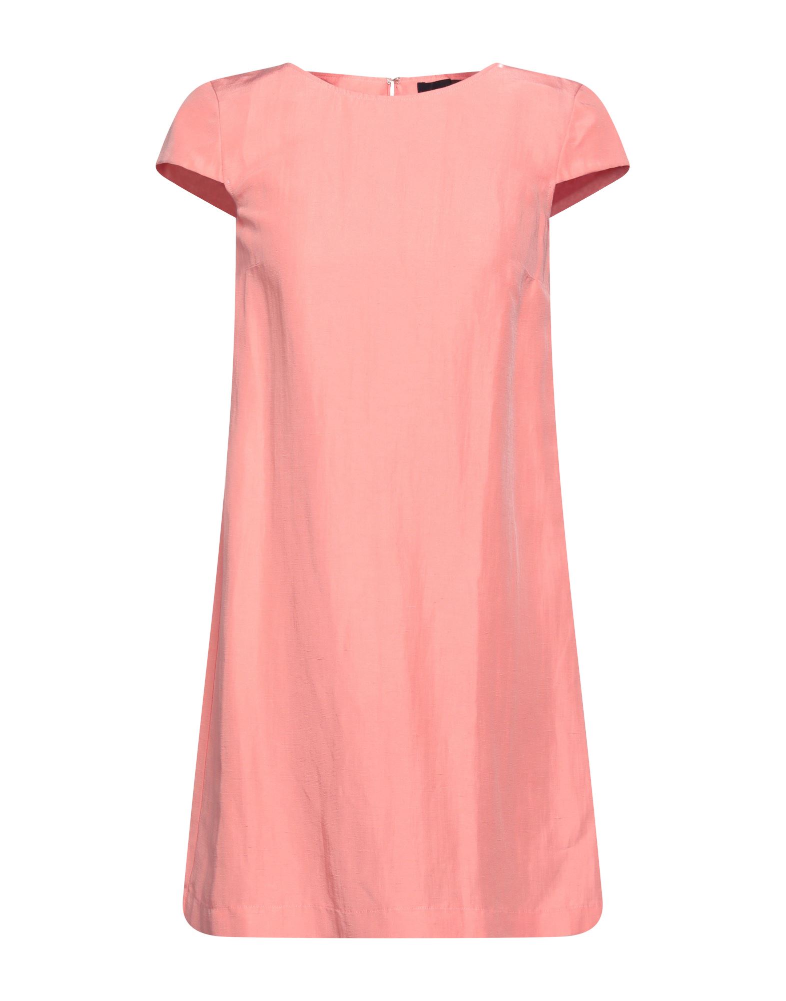 CAVALLI CLASS CAVALLI CLASS WOMAN SHORT DRESS SALMON PINK SIZE 4 VISCOSE, LINEN