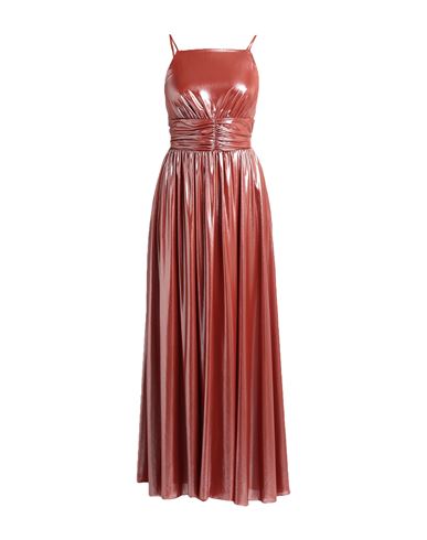 Aniye By Woman Long Dress Brick Red Size 8 Polyester