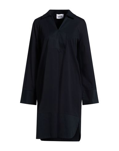 Alpha Studio Woman Mini Dress Midnight Blue Size 10 Cotton, Elastane In Multi