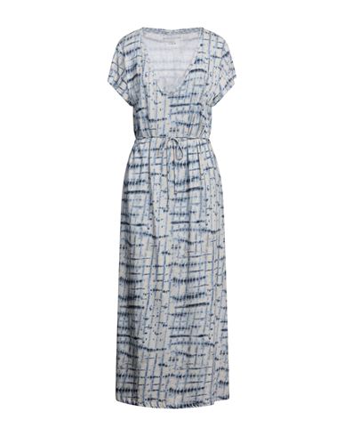 Majestic Filatures Woman Midi Dress Blue Size 3 Cotton
