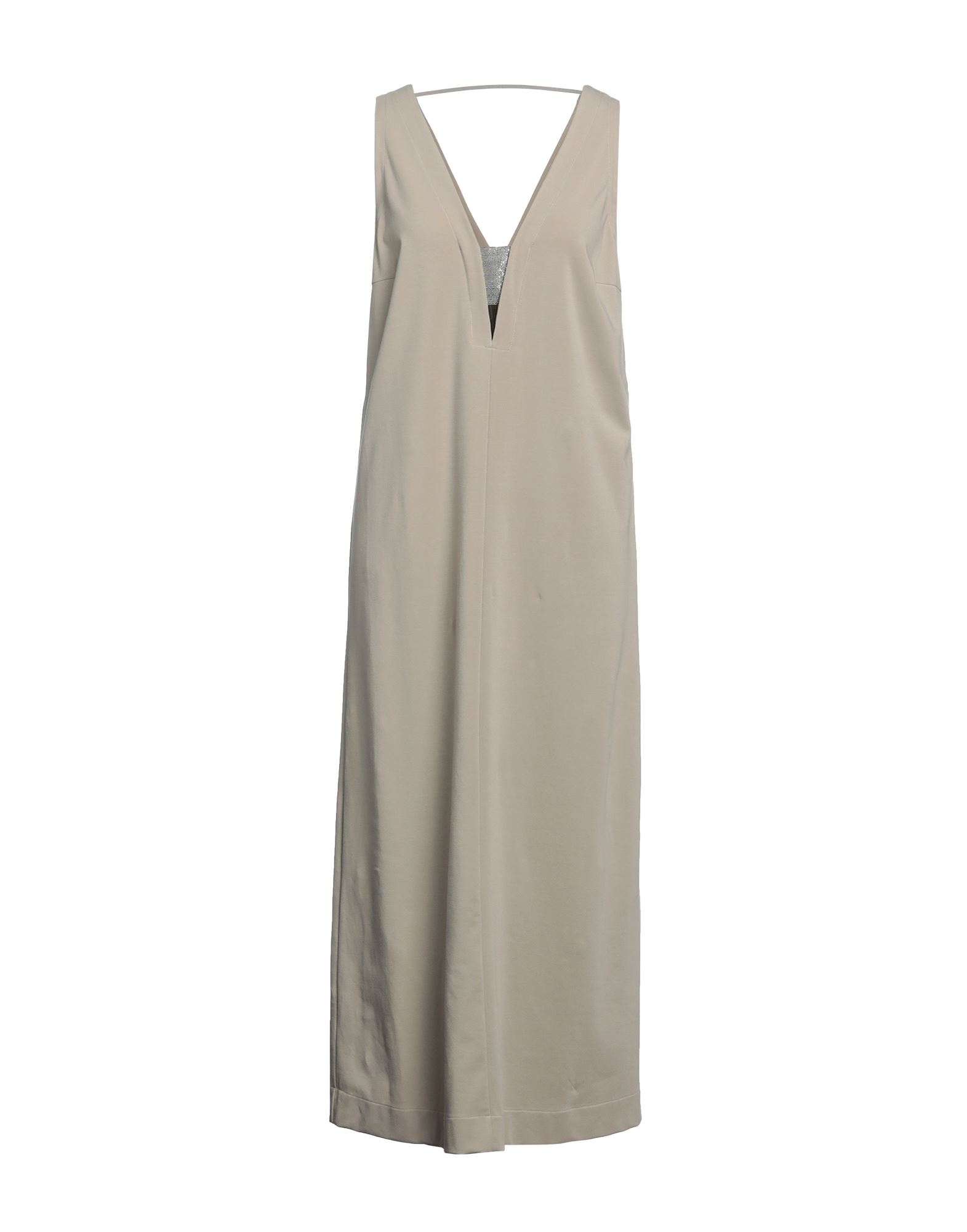 Brunello Cucinelli Midi Dresses In Khaki