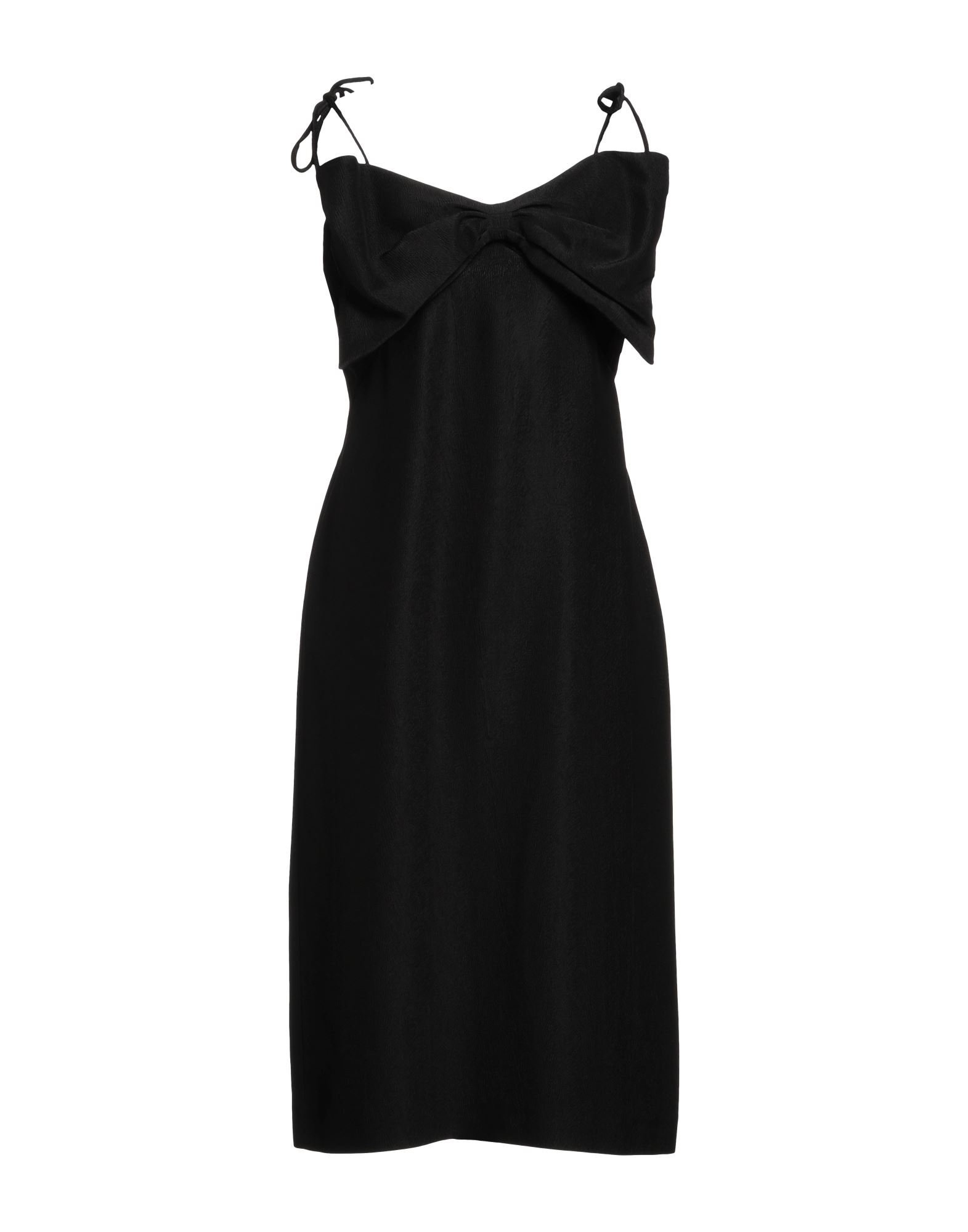 Shop Msgm Woman Midi Dress Black Size 8 Viscose