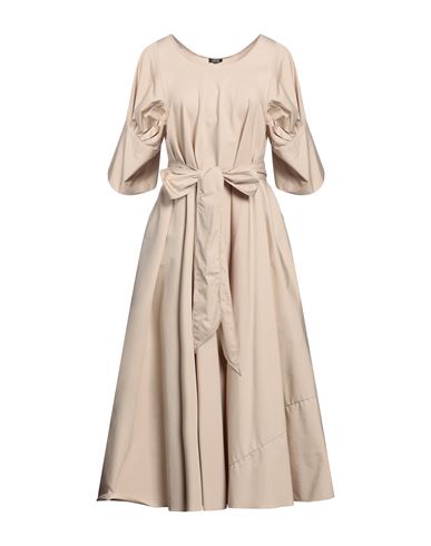 Aspesi Woman Midi Dress Beige Size 8 Cotton