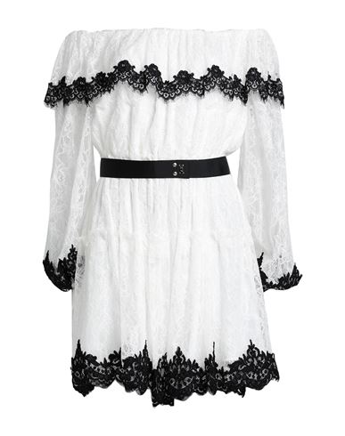 Shop Anna Molinari Woman Mini Dress White Size 8 Viscose, Polyamide