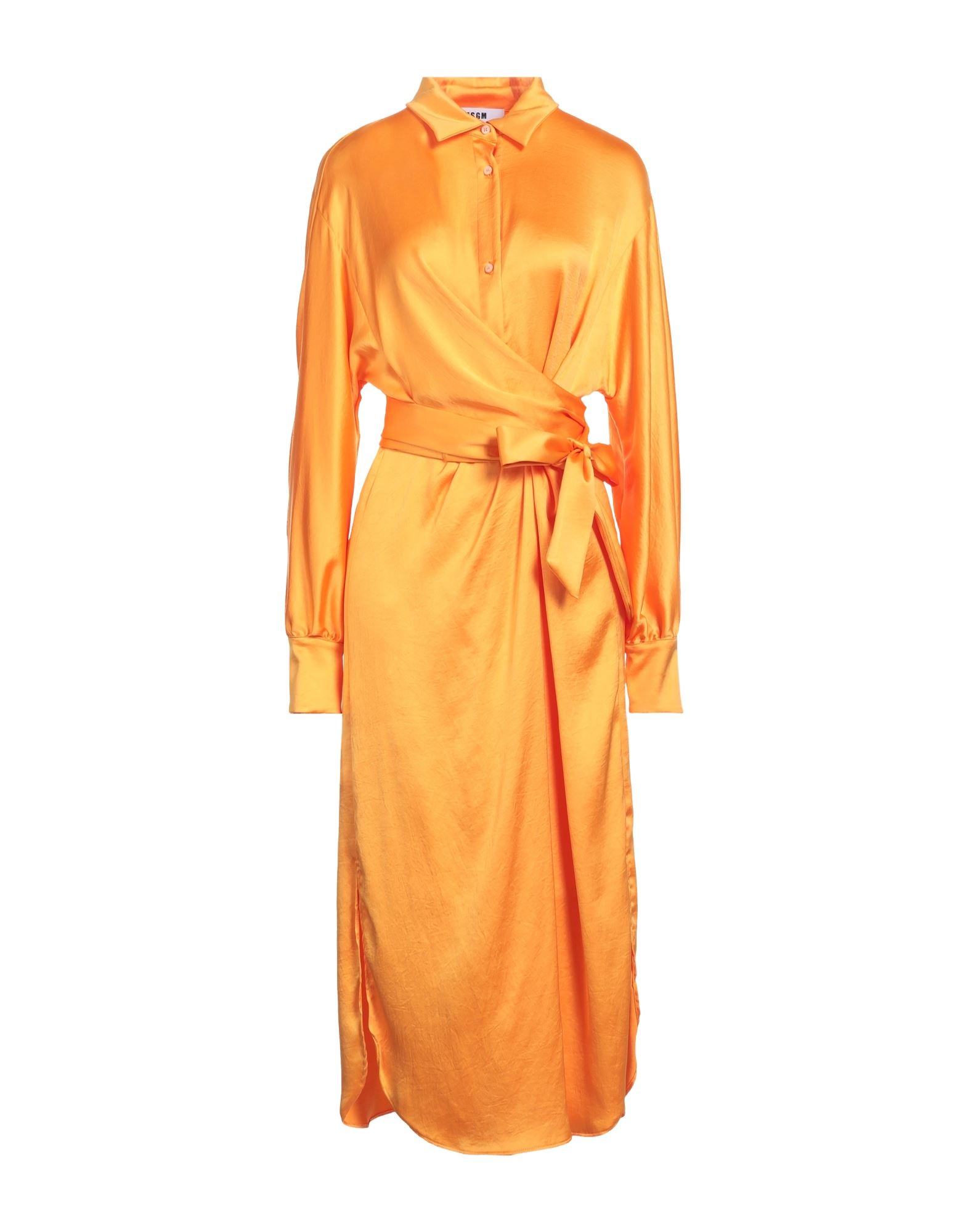 Msgm Midi Dresses In Orange