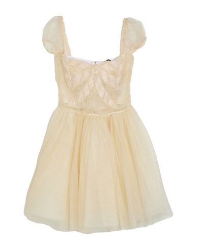 Elisabetta Franchi Woman Mini Dress Cream Size 8 Polyamide, Viscose, Glass, Plastic