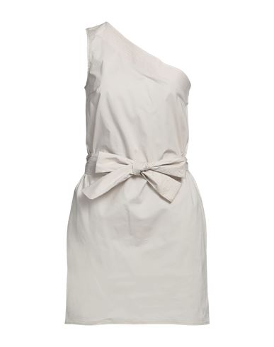 White Wise Woman Mini Dress Beige Size 8 Cotton, Elastane