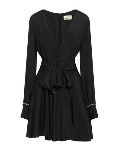 Anna Molinari Woman Mini Dress Black Size 6 Acetate, Silk