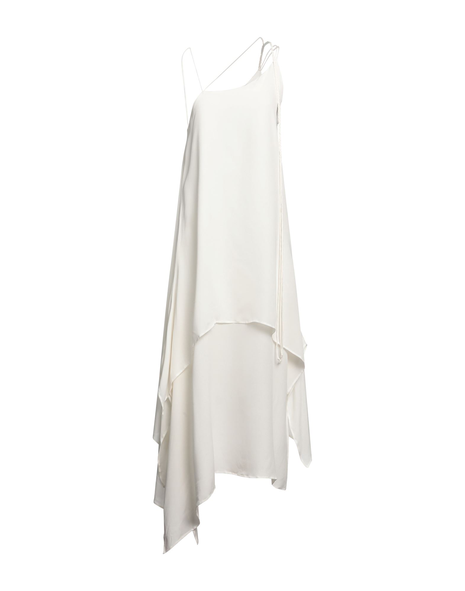 Shop Isabel Benenato Woman Midi Dress White Size 4 Cotton