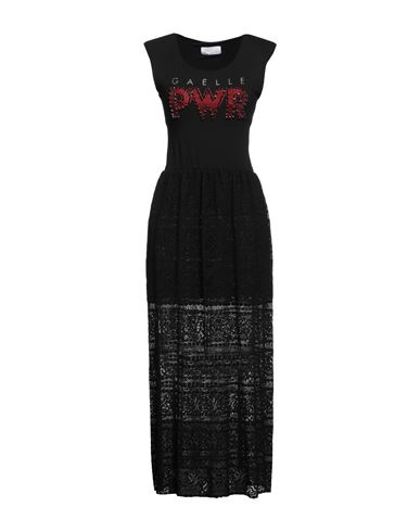 Gaelle Paris Gaëlle Paris Woman Maxi Dress Black Size 4 Polyester, Polyurethane