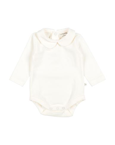 1+ In The Family 1 + In The Family Newborn Boy Baby Bodysuit Ivory Size 1 Cotton, Elastane In White