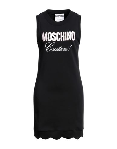 Shop Moschino Woman Mini Dress Black Size 8 Cotton