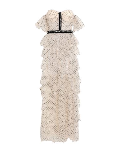 Elisabetta Franchi Red Carpet Woman Maxi Dress Ivory Size 4 Polyamide, Viscose, Glass, Elastane In White