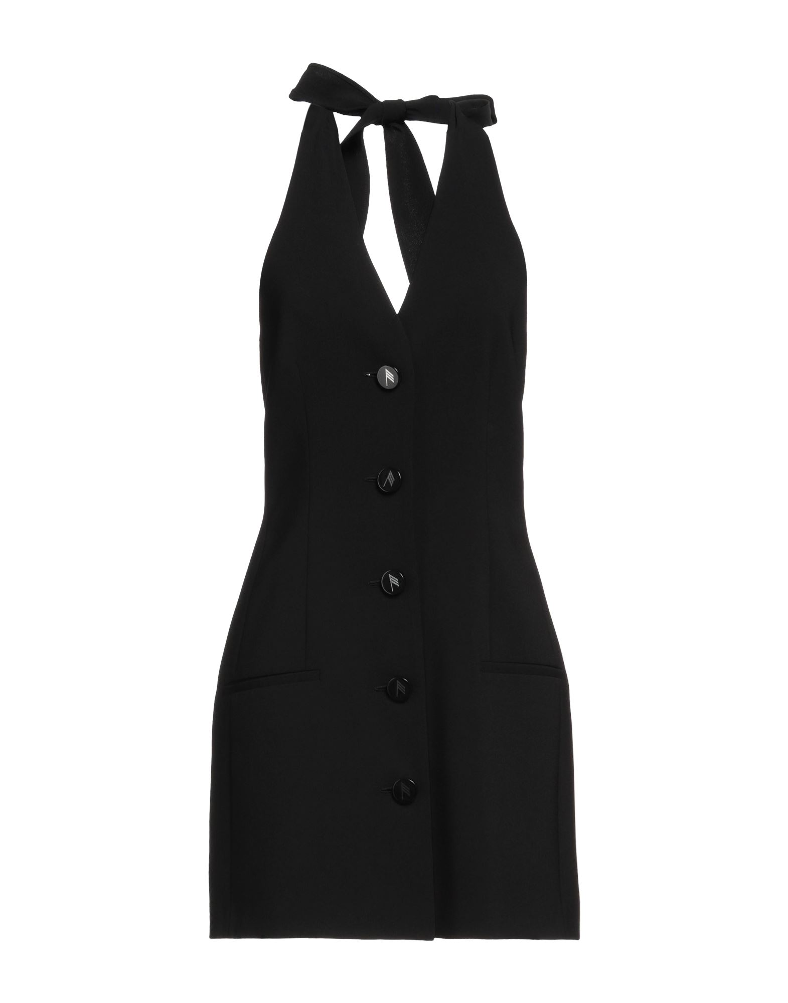Attico Short Dresses In Black