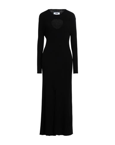 Msgm Woman Maxi Dress Black Size M Viscose, Polyester