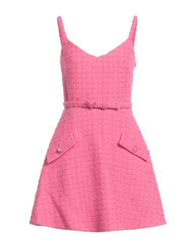 Shop Valentino Garavani Woman Mini Dress Pink Size 6 Virgin Wool, Polyamide, Silk