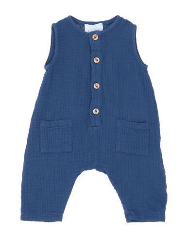 Le Petit Coco Newborn Girl Baby Jumpsuits Blue Size 1 Organic Cotton