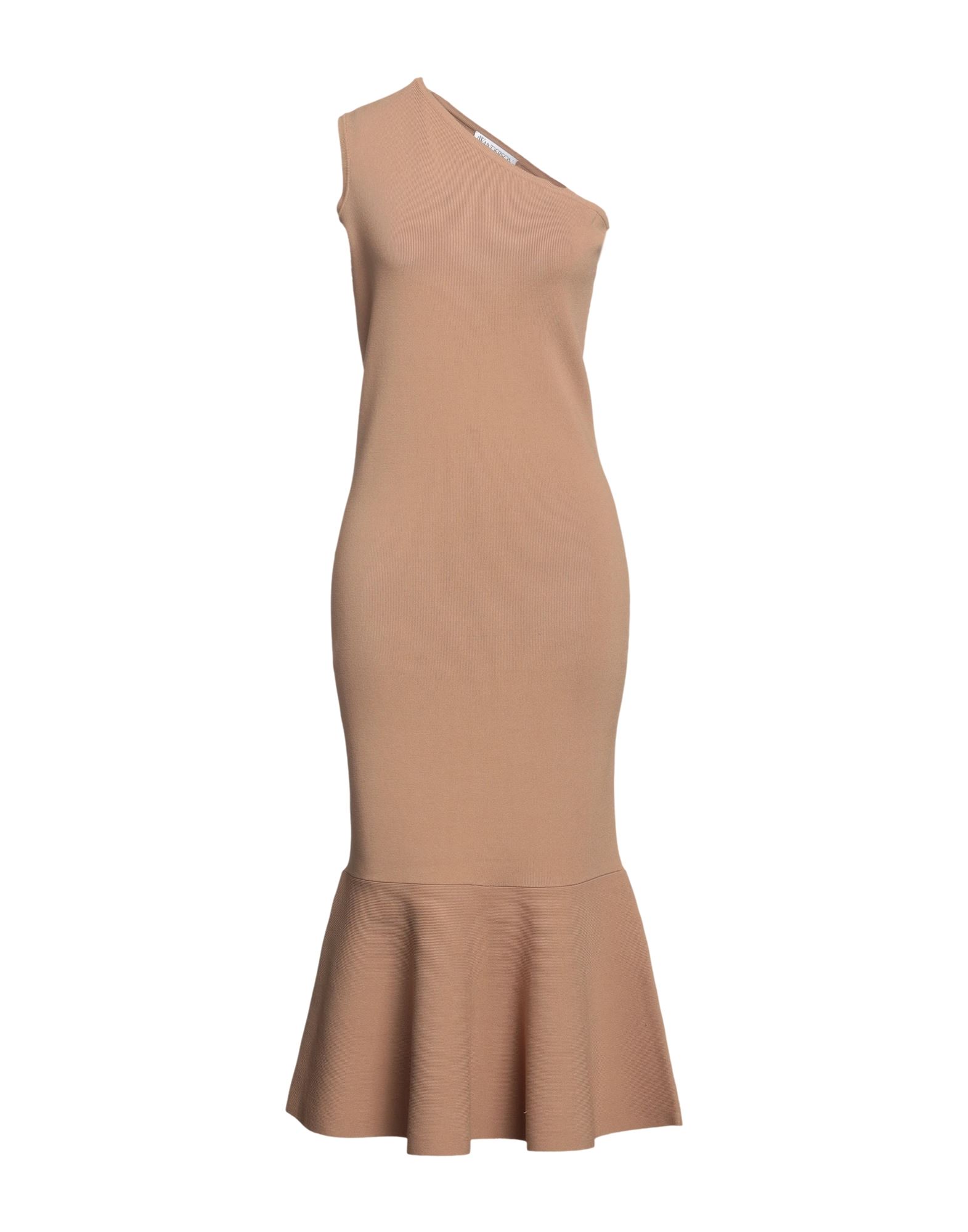 JW ANDERSON JW ANDERSON WOMAN MIDI DRESS CAMEL SIZE S VISCOSE, POLYESTER