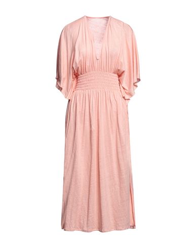 Majestic Filatures Woman Midi Dress Light Pink Size 1 Linen, Elastane