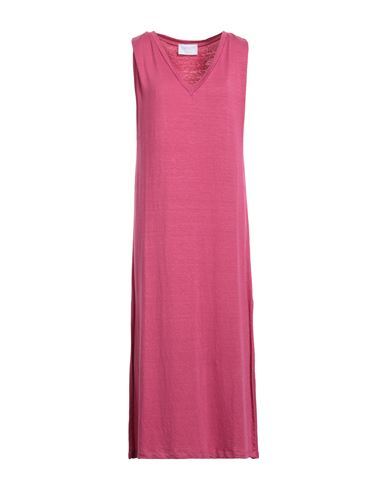Daniele Fiesoli Woman Maxi Dress Fuchsia Size 2 Linen, Elastane In Pink