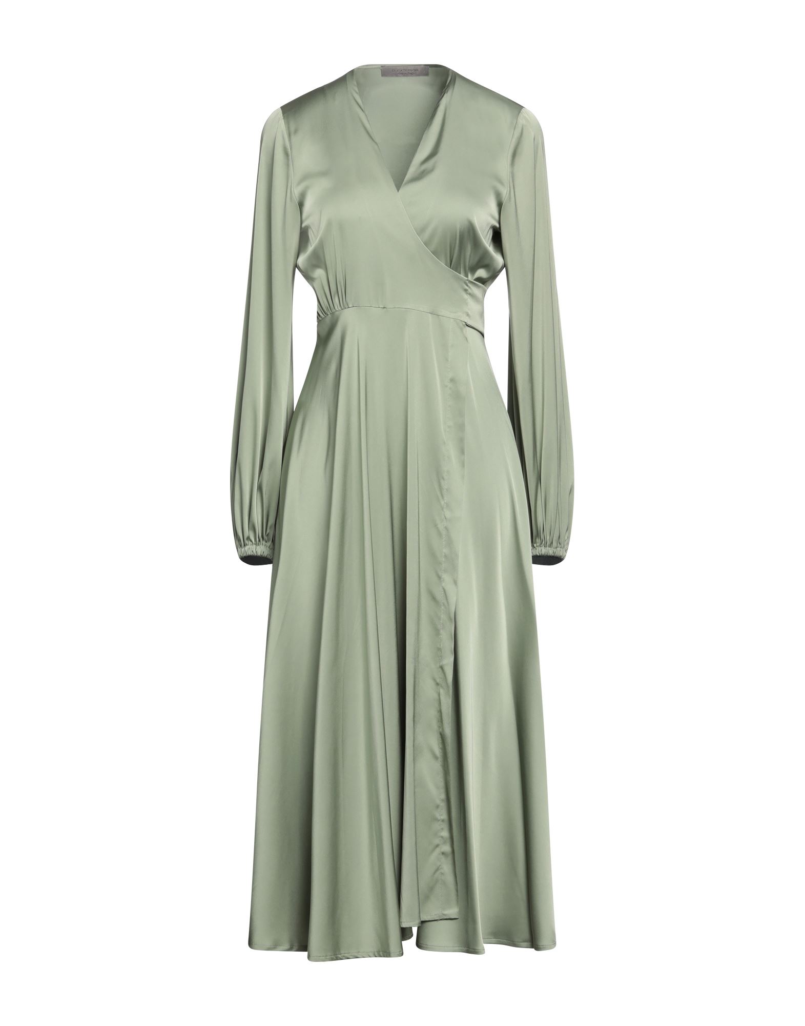 D-exterior Midi Dresses In Sage Green