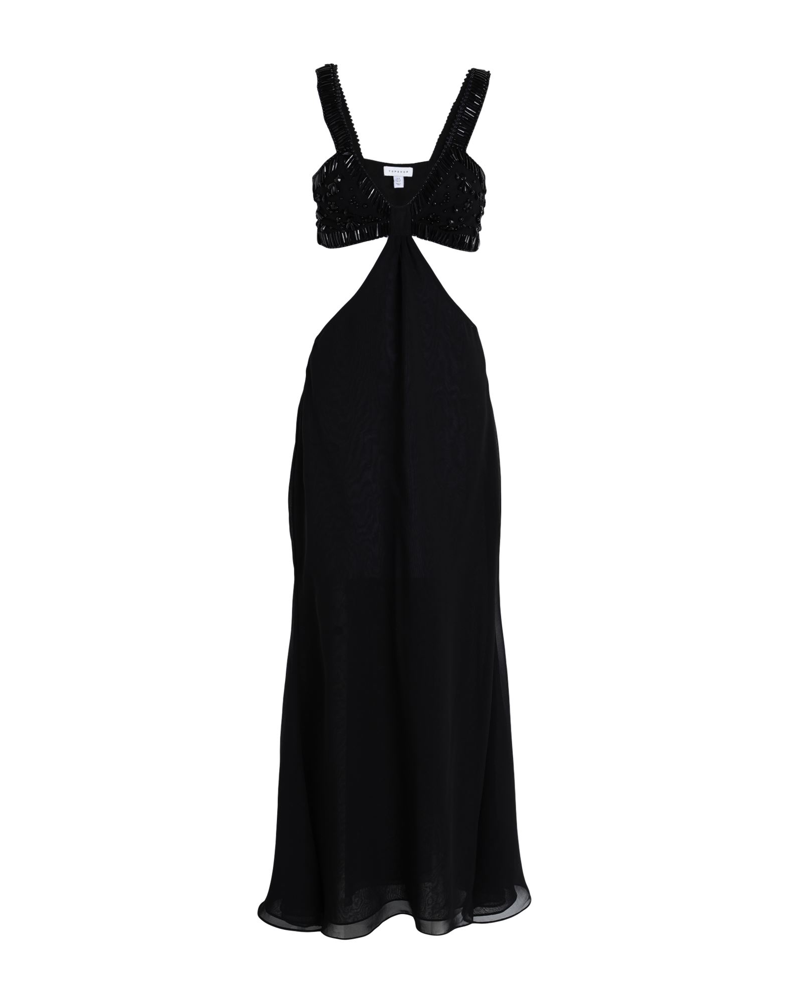 Topshop Long Dresses In Black